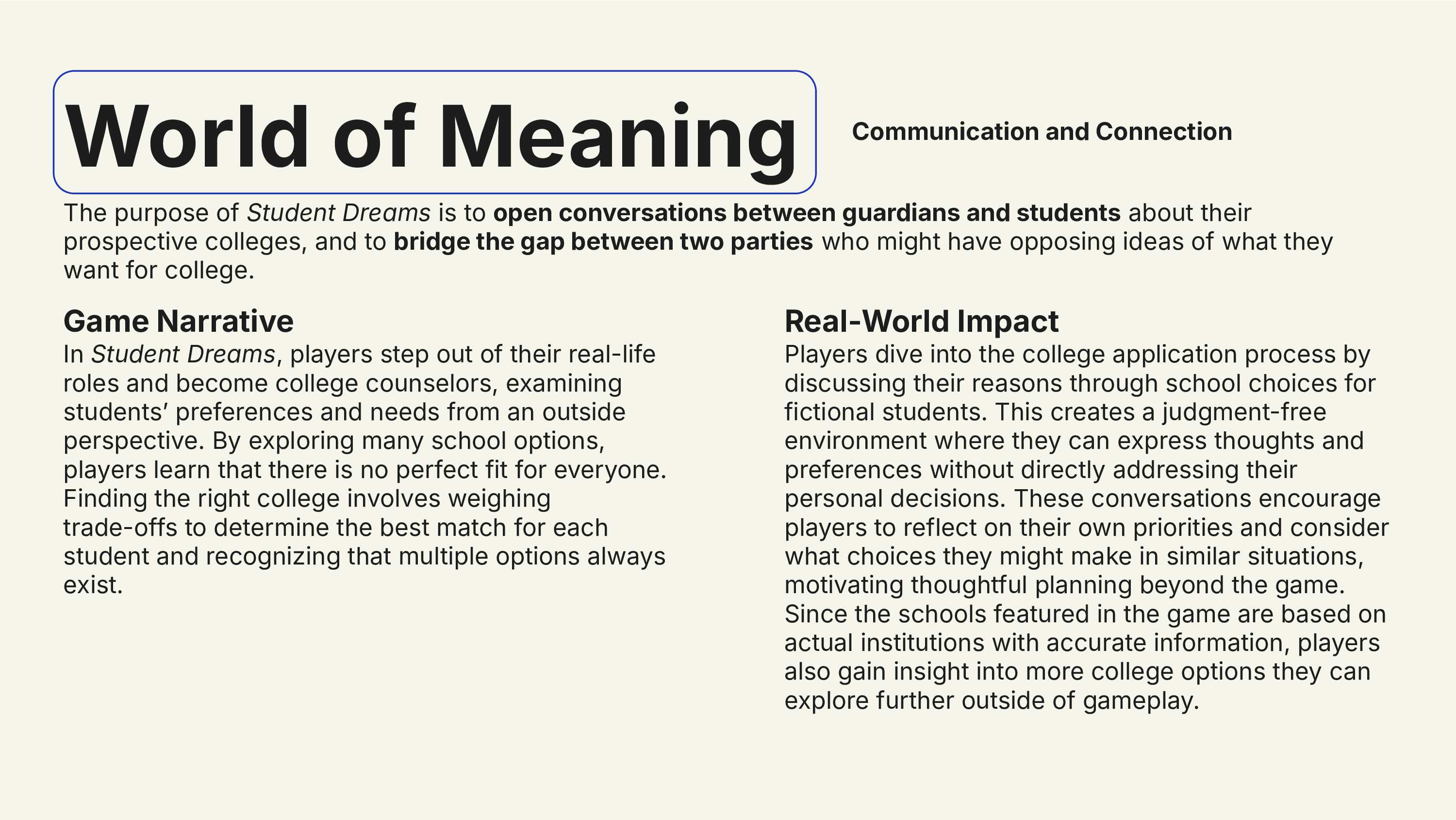 Dream School slide 5