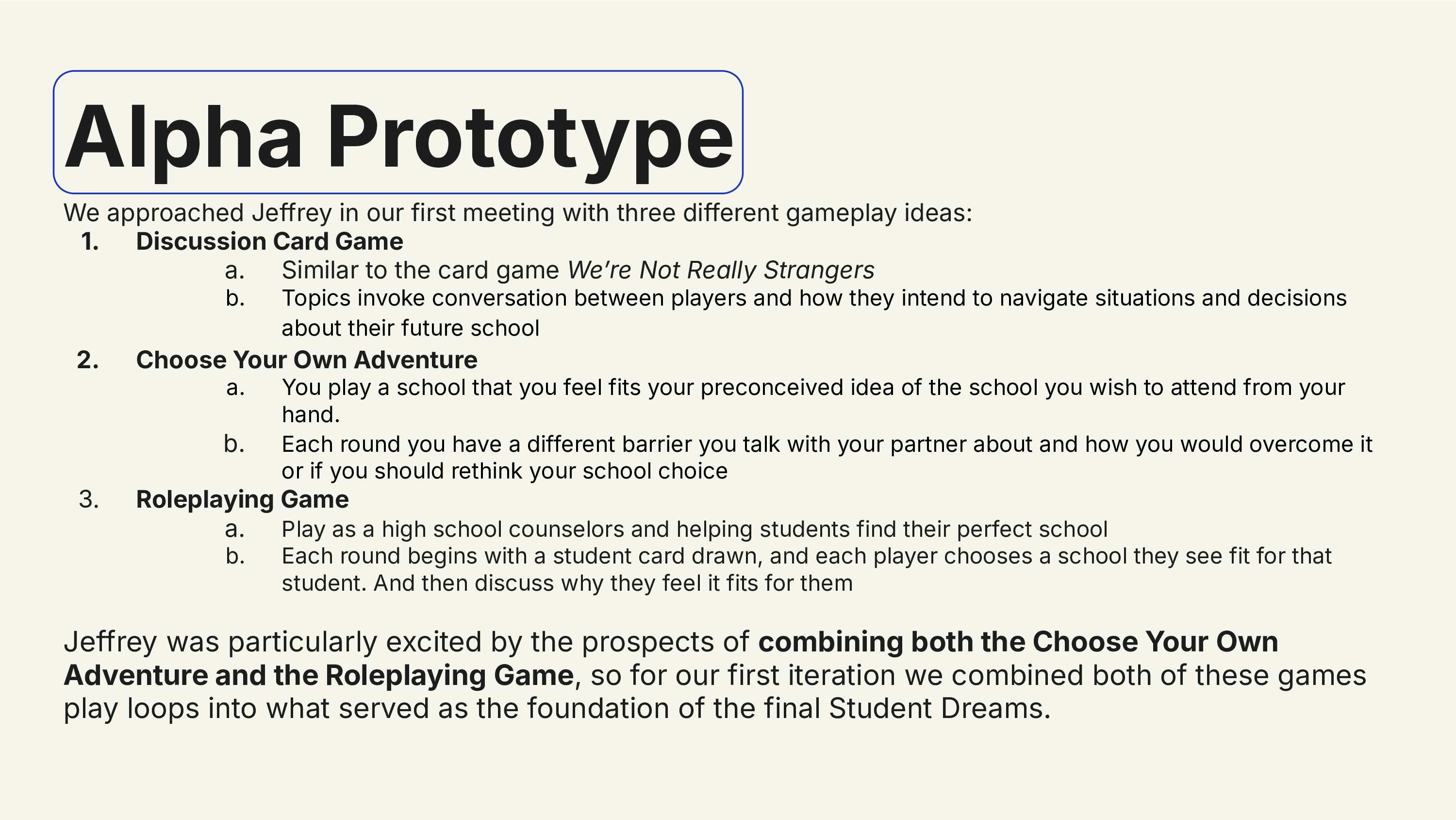 Dream School slide 7